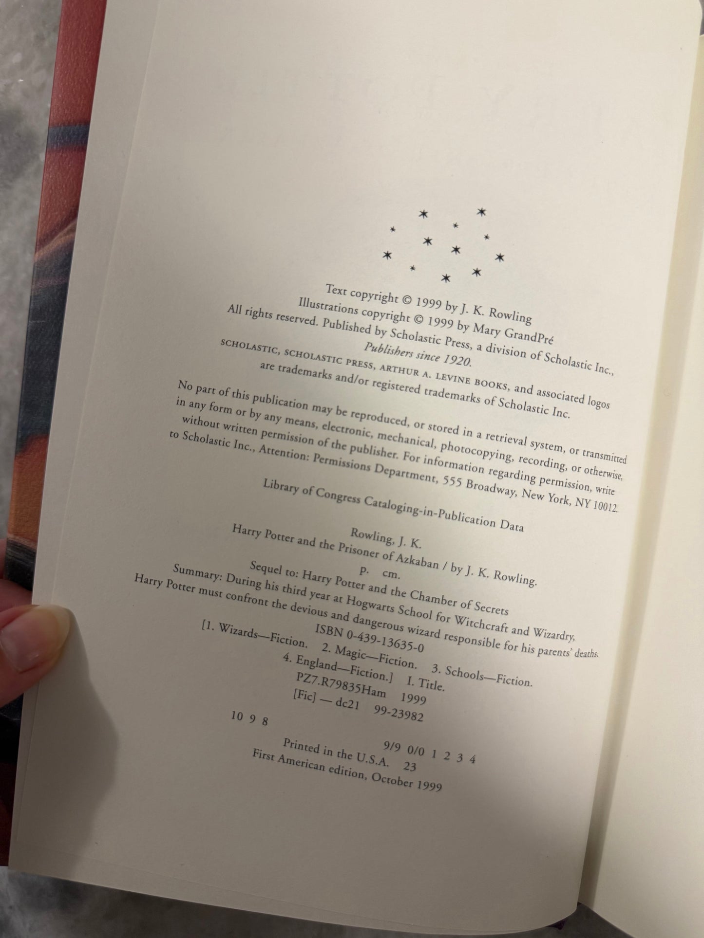 First Edition- First Printing- Harry Potter and the Prisoner of Azkaban