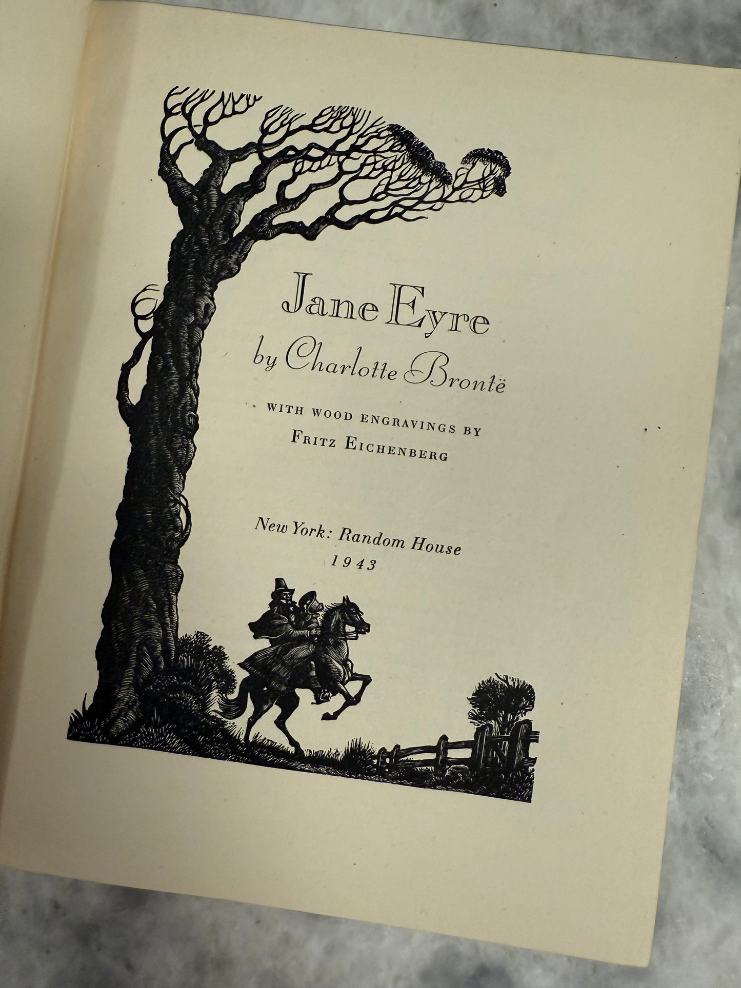 Jane Eyre by Charlotte Brontë with wood engravings by Fritz Eichenburg