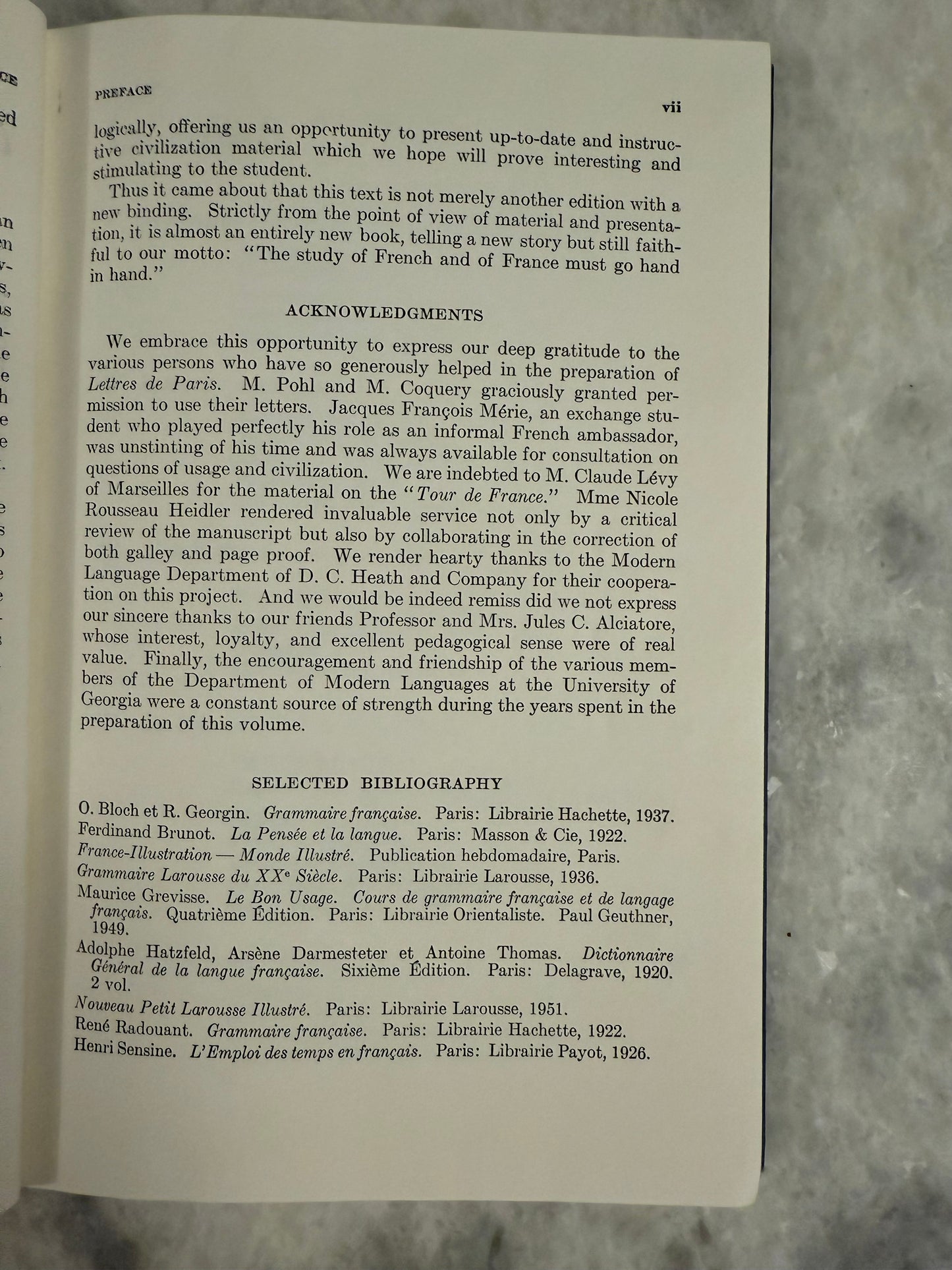Lettres de Paris: Current French Grammar in Review (1954)