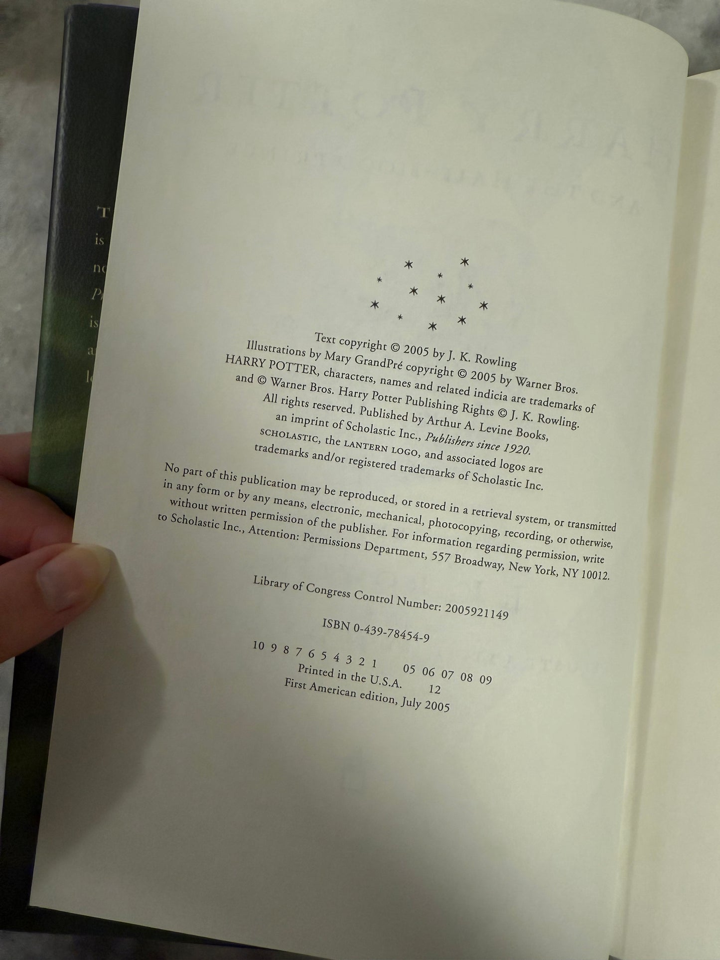 First Edition- First printing- Harry Potter and the Half-Blood Prince