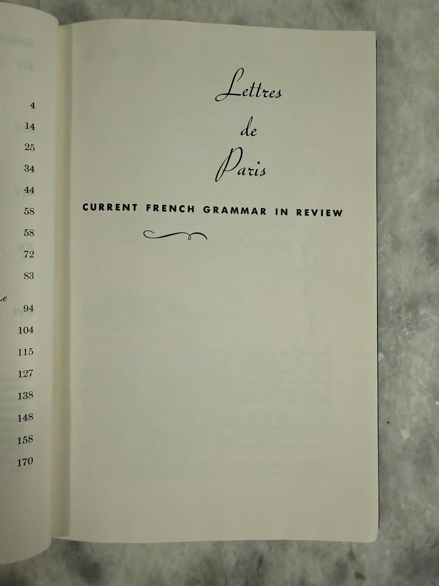 Lettres de Paris: Current French Grammar in Review (1954)