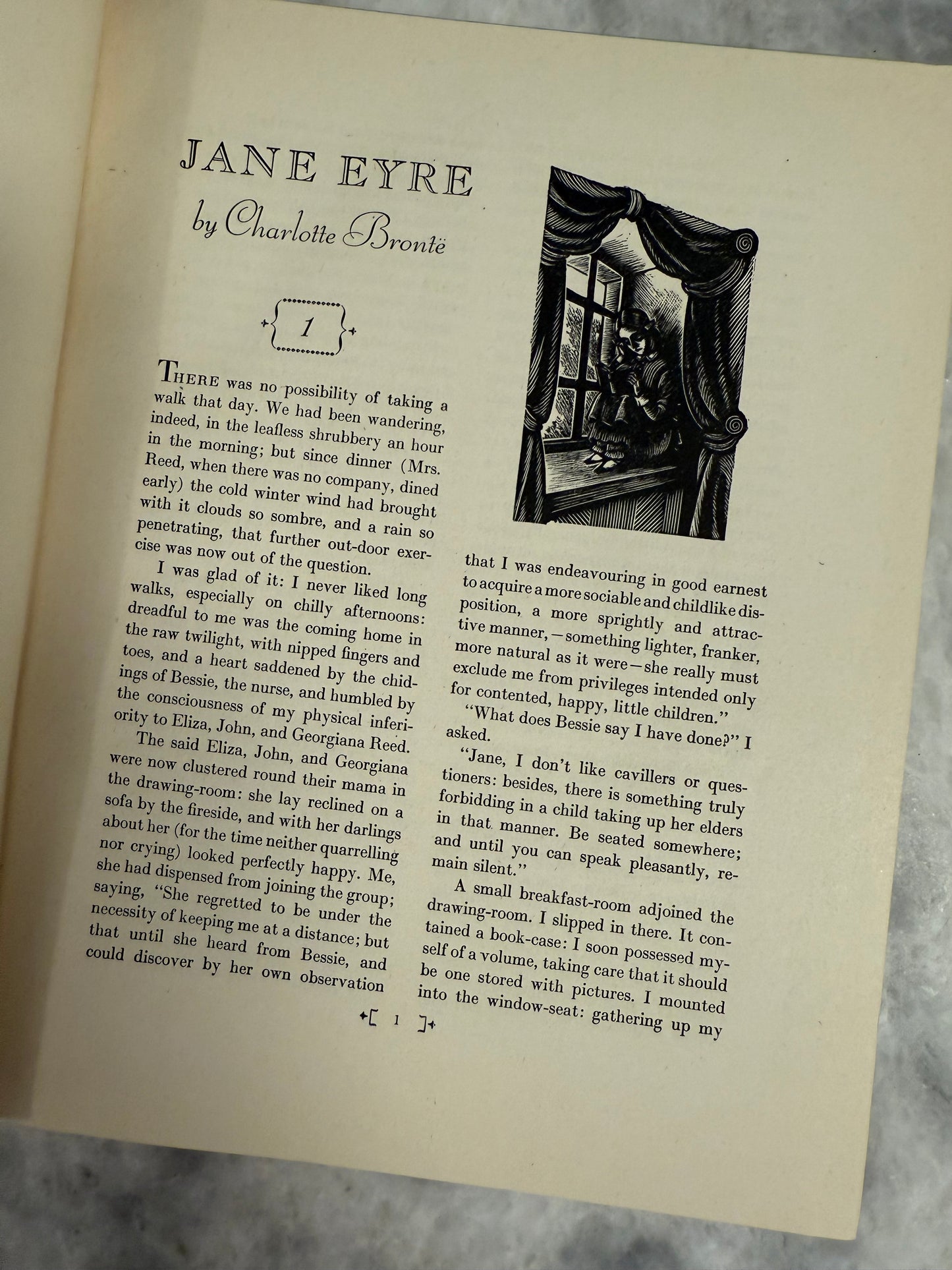 Jane Eyre by Charlotte Brontë with wood engravings by Fritz Eichenburg