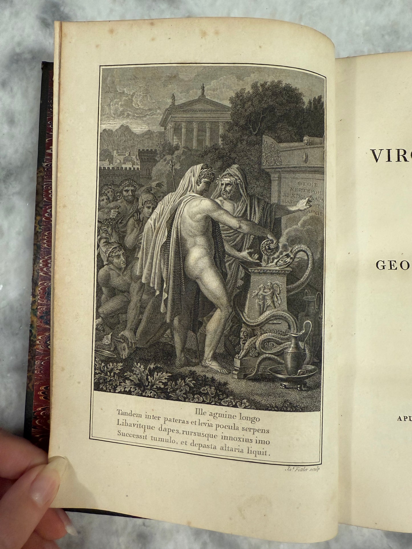 Rare- two-volume 1800 edition of Publius Vergilius Maro’s “Bucolica, Georgica, et Aeneis,” printed in London by T. Bensley for A. Dulau & Co., Soho Square