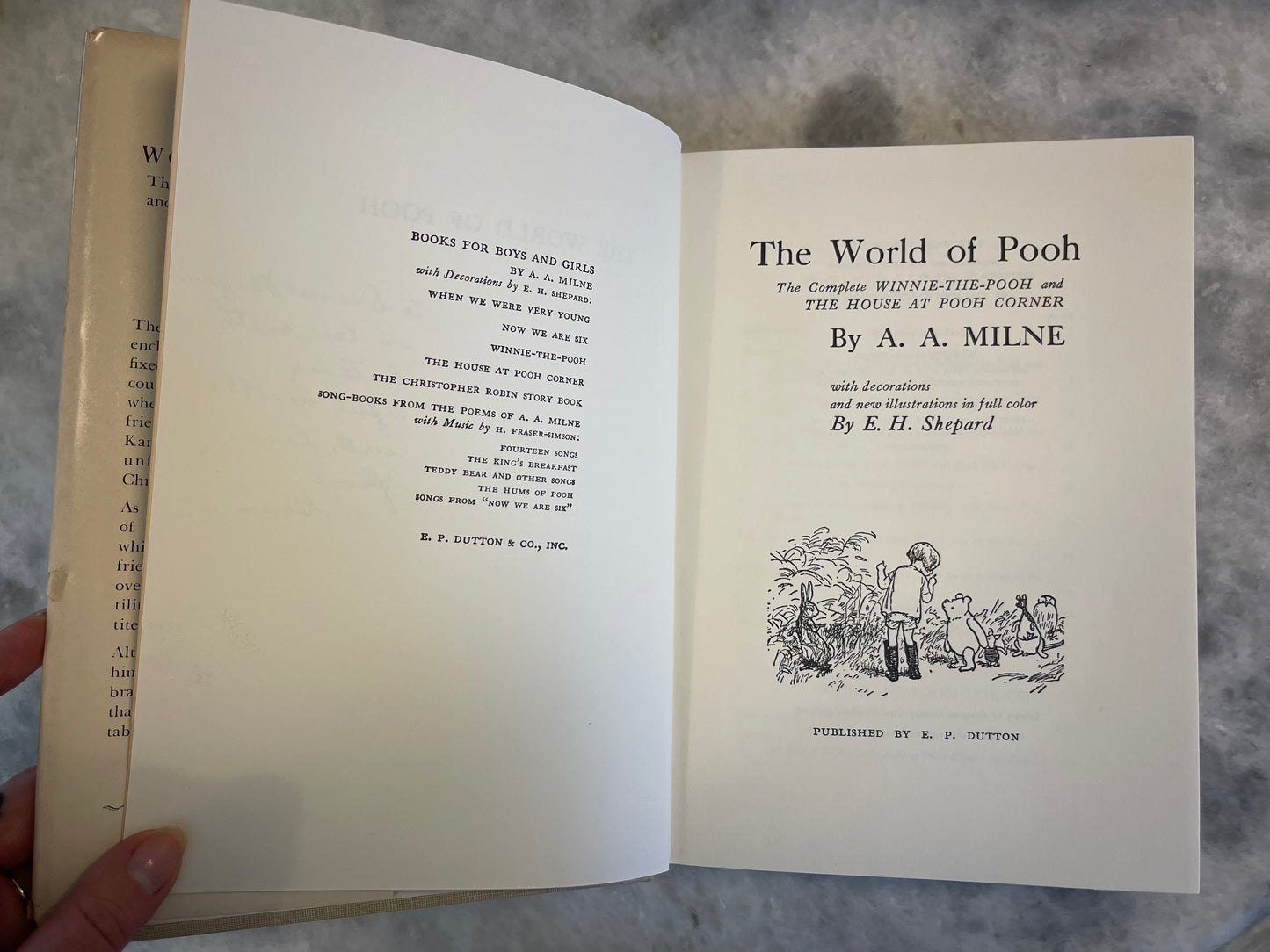 Rare Collectable 1956 Edition of The World of Pooh by A.A. Milne with color illustrations