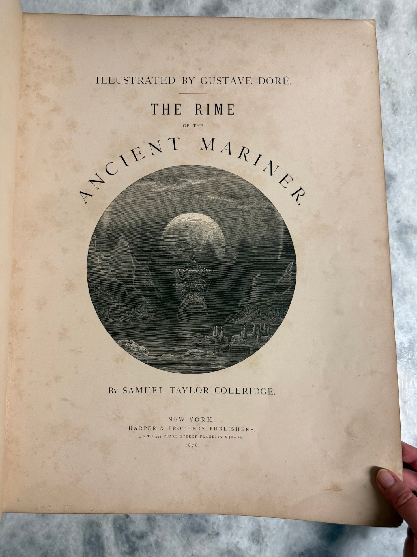 Rare Collectible-(1878) “The Rime of the Ancient Mariner” by Coleridge 38 Dores engravings