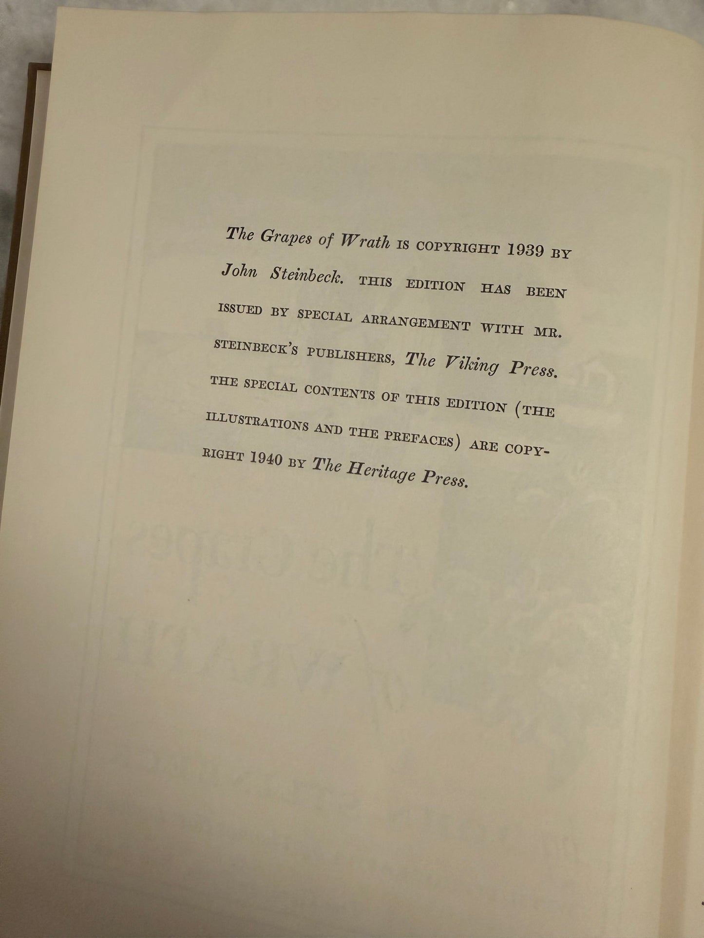 Collectible- Illustrated Grapes of Wrath by Steinbeck
