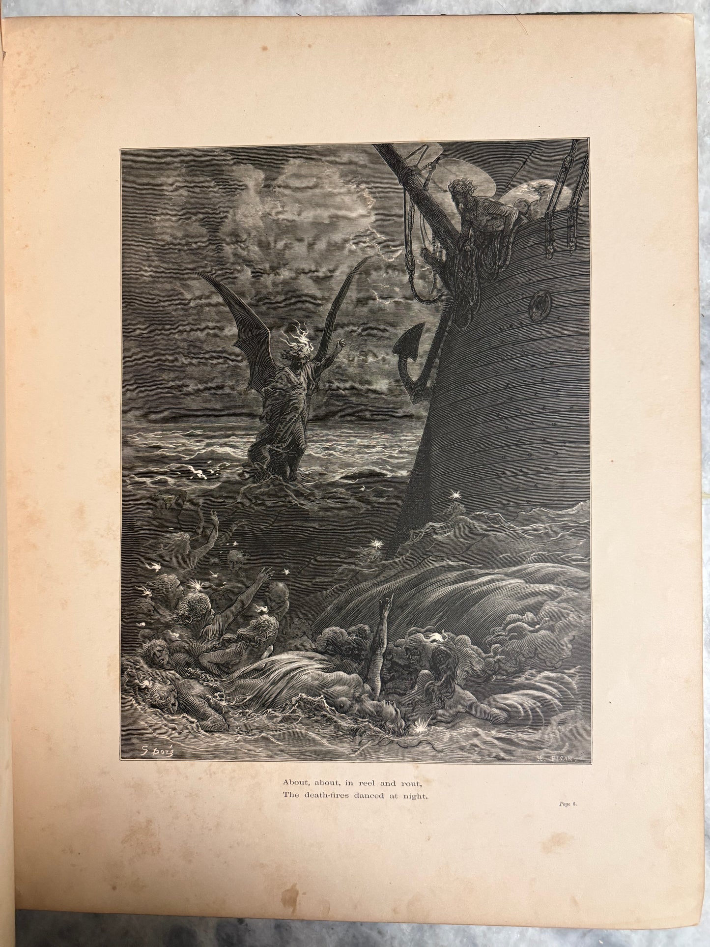 Rare Collectible-(1878) “The Rime of the Ancient Mariner” by Coleridge 38 Dores engravings