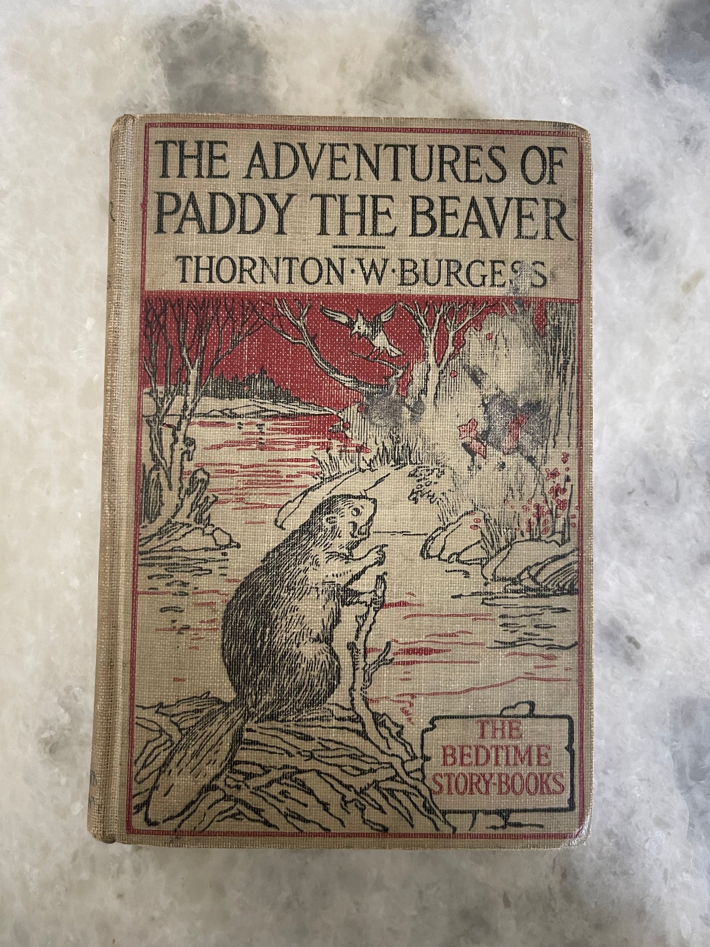 Collectible-1930 edition of Paddy The Beaver by Thornton W Burgess,  part of the “Bedtime Story-Books” Series