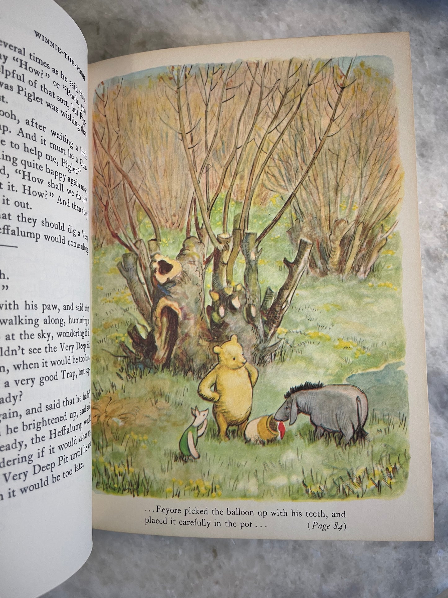 Rare Collectable 1956 Edition of The World of Pooh by A.A. Milne with color illustrations