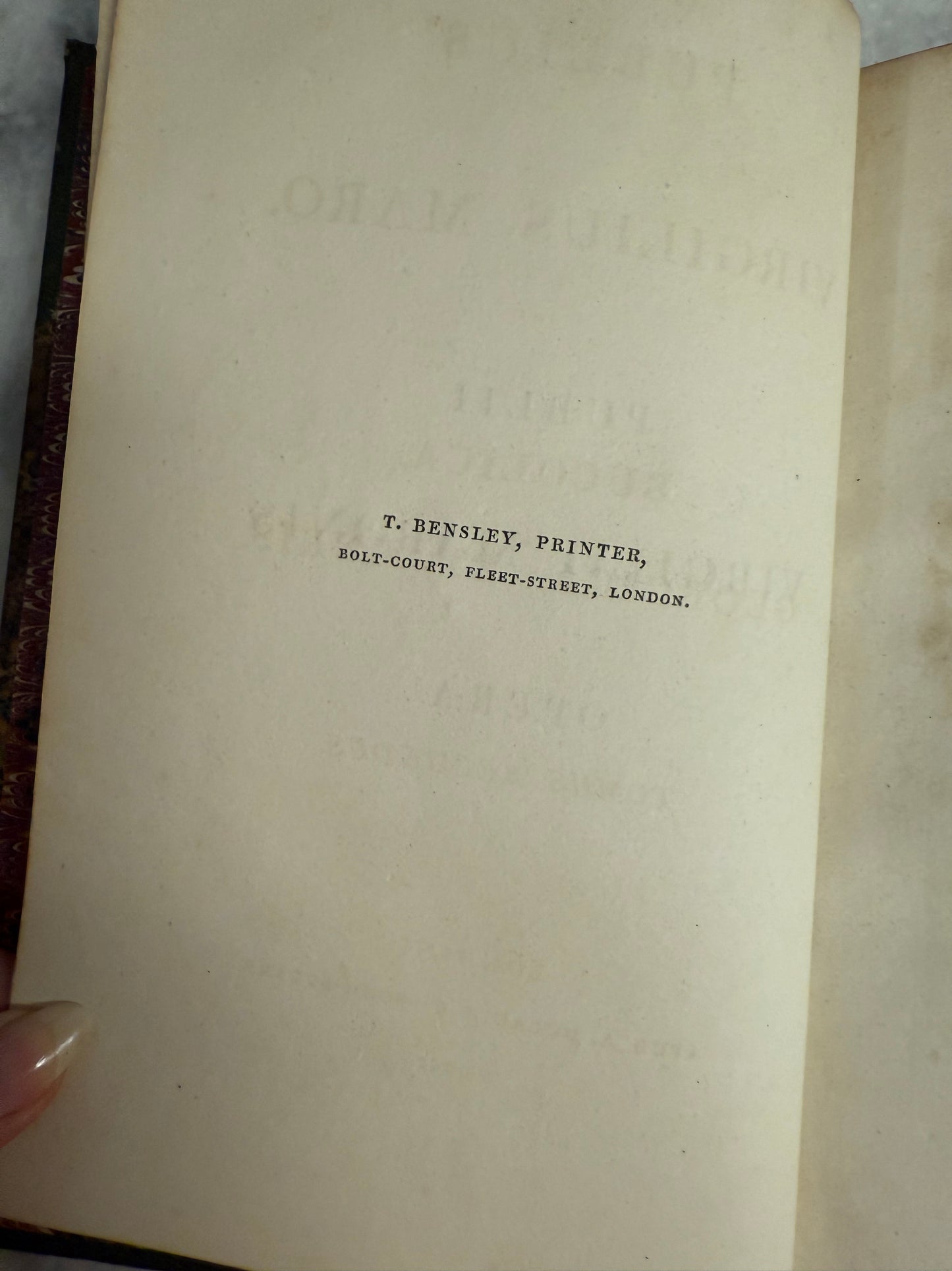 Rare- two-volume 1800 edition of Publius Vergilius Maro’s “Bucolica, Georgica, et Aeneis,” printed in London by T. Bensley for A. Dulau & Co., Soho Square