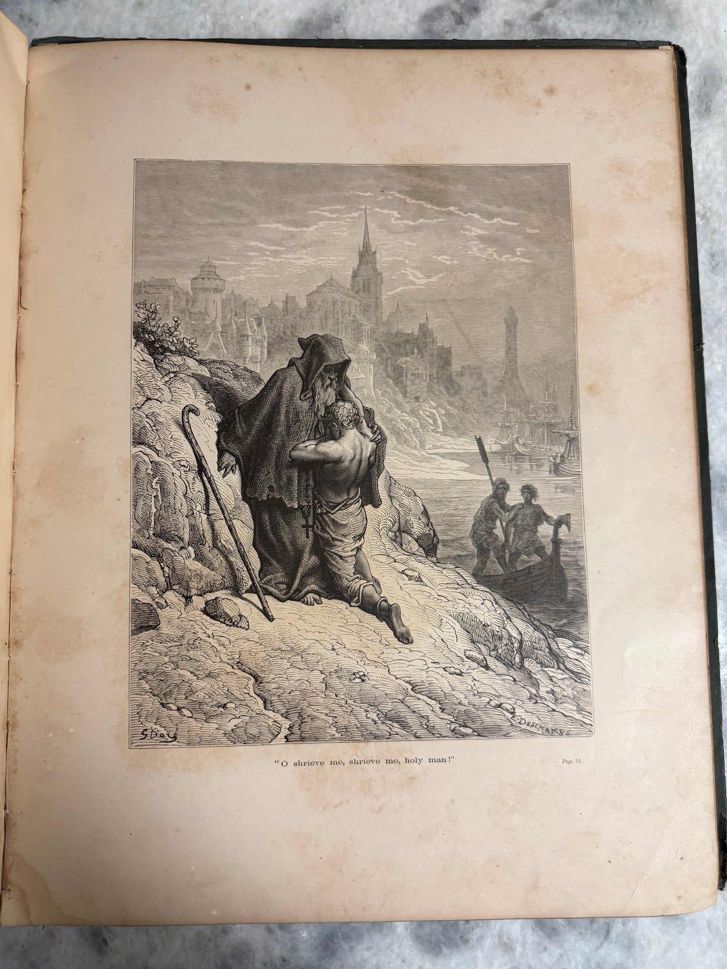Rare Collectible-(1878) “The Rime of the Ancient Mariner” by Coleridge 38 Dores engravings