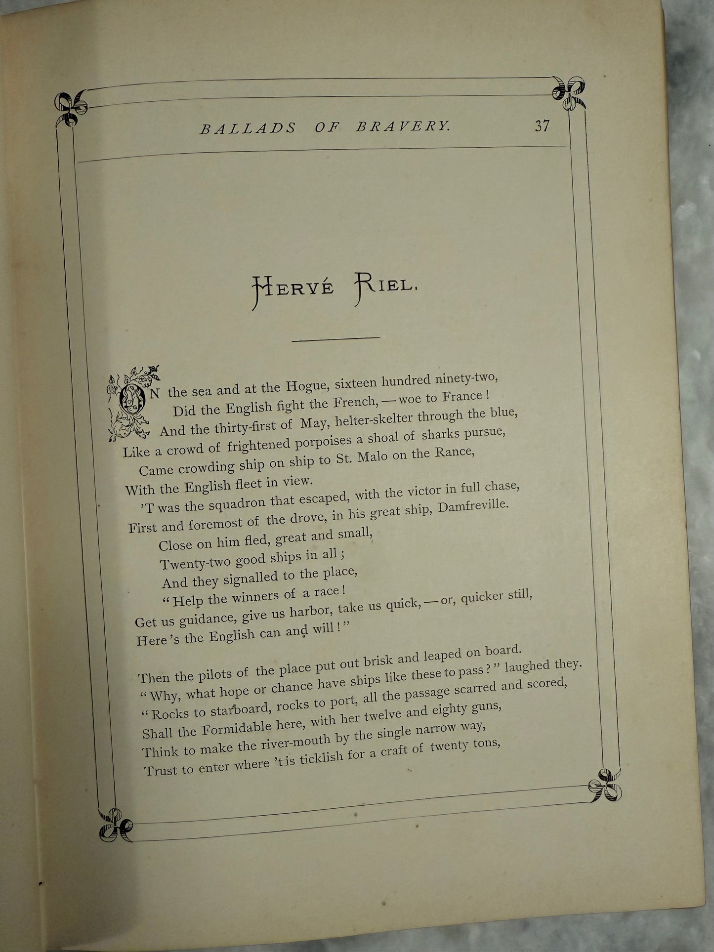 Collectible- “Ballads of Bravery” with 40 engravings (1877)