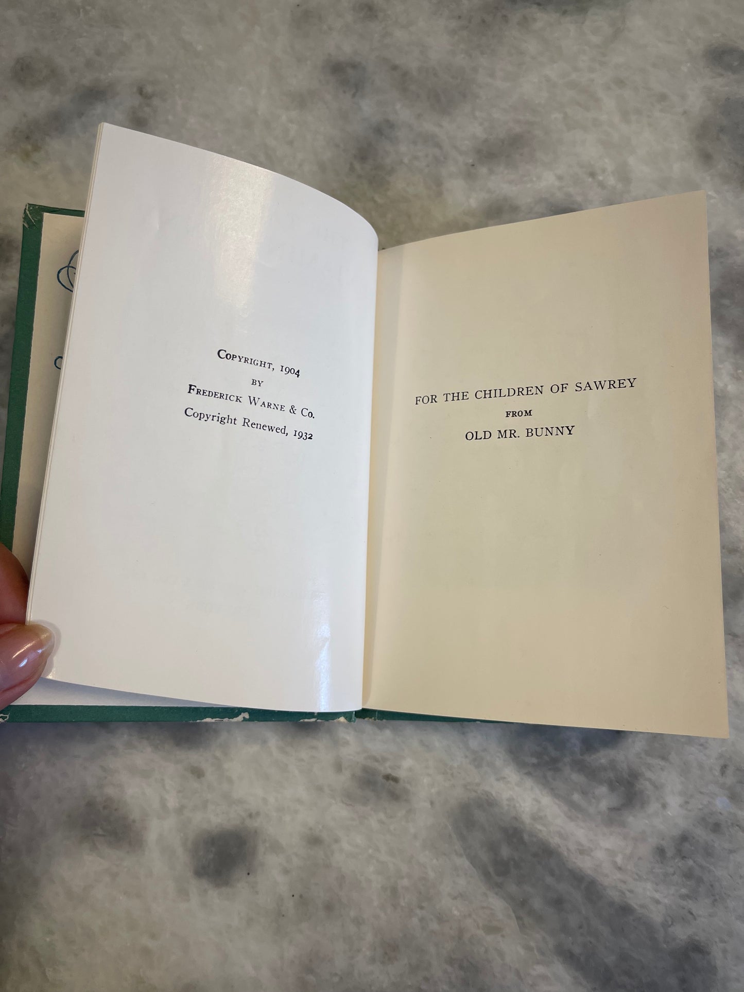 Rare 1932 edition of Beatrix Potter’s ‘The Tale of Benjamin Bunny’