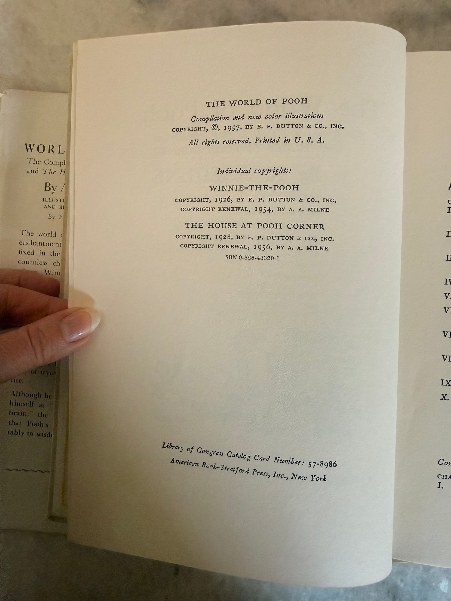 Rare Collectible- 1956 edition of The World of Pooh by A.A. Milne with color illustrations
