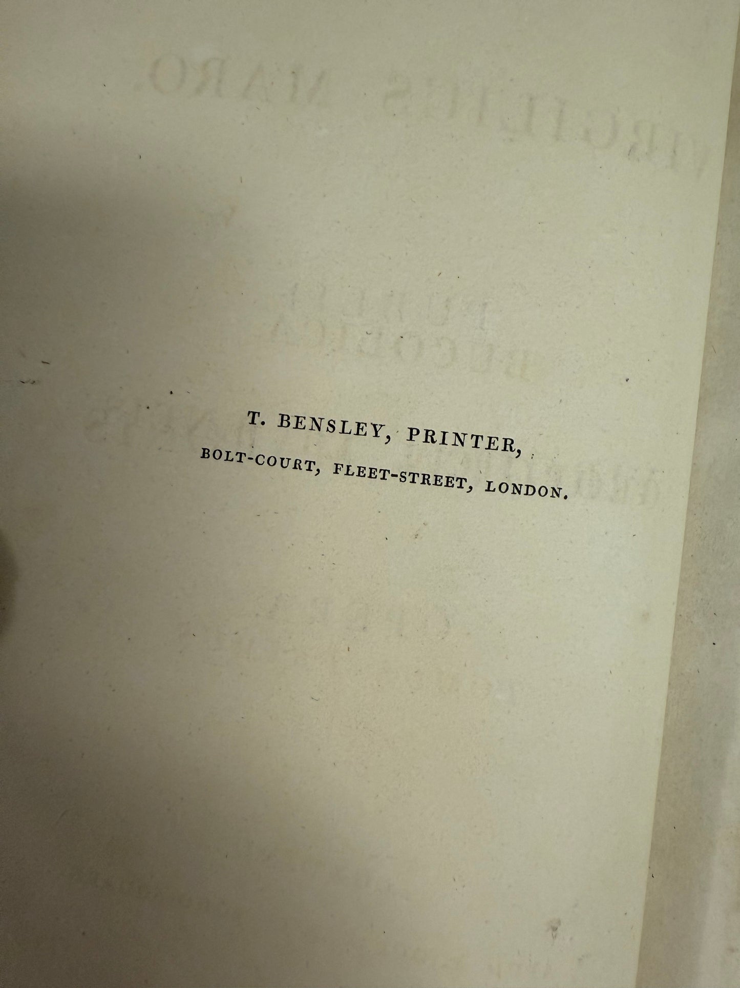 Rare- two-volume 1800 edition of Publius Vergilius Maro’s “Bucolica, Georgica, et Aeneis,” printed in London by T. Bensley for A. Dulau & Co., Soho Square