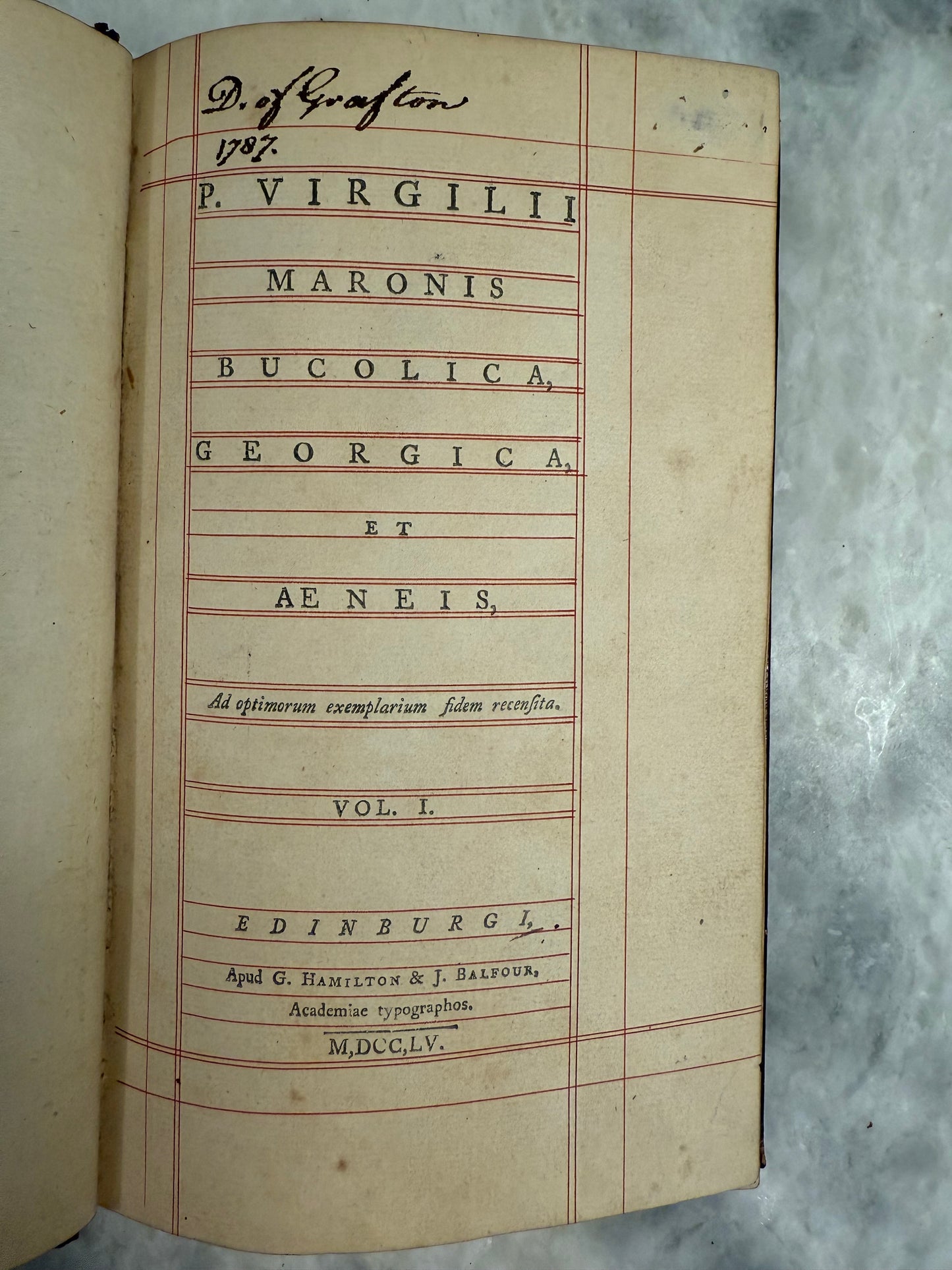 Scarce- 2 Volume set: Bucolica, Georgica, et Aeneis by Virgil (1795)