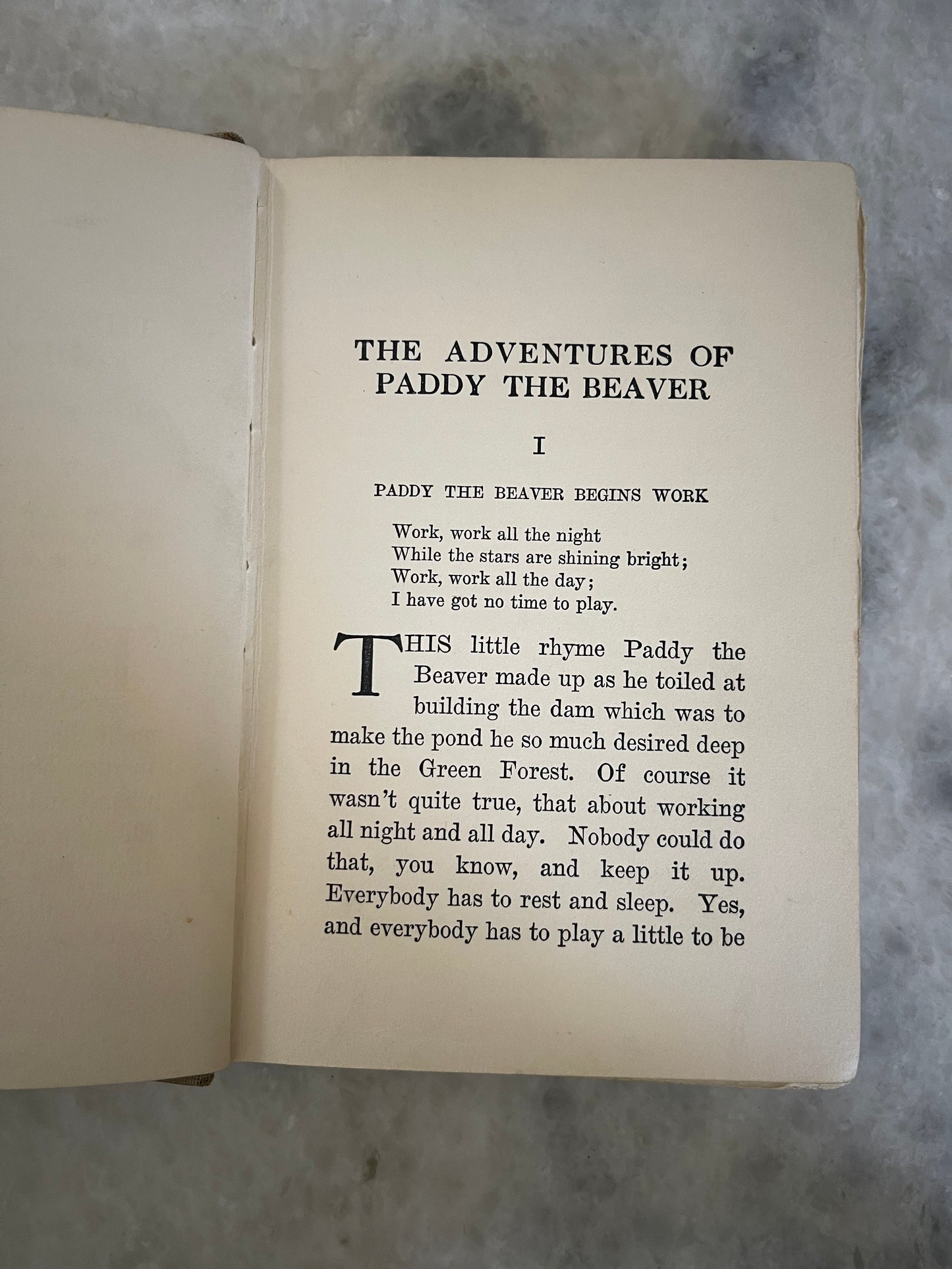 Collectible-1930 edition of Paddy The Beaver by Thornton W Burgess,  part of the “Bedtime Story-Books” Series
