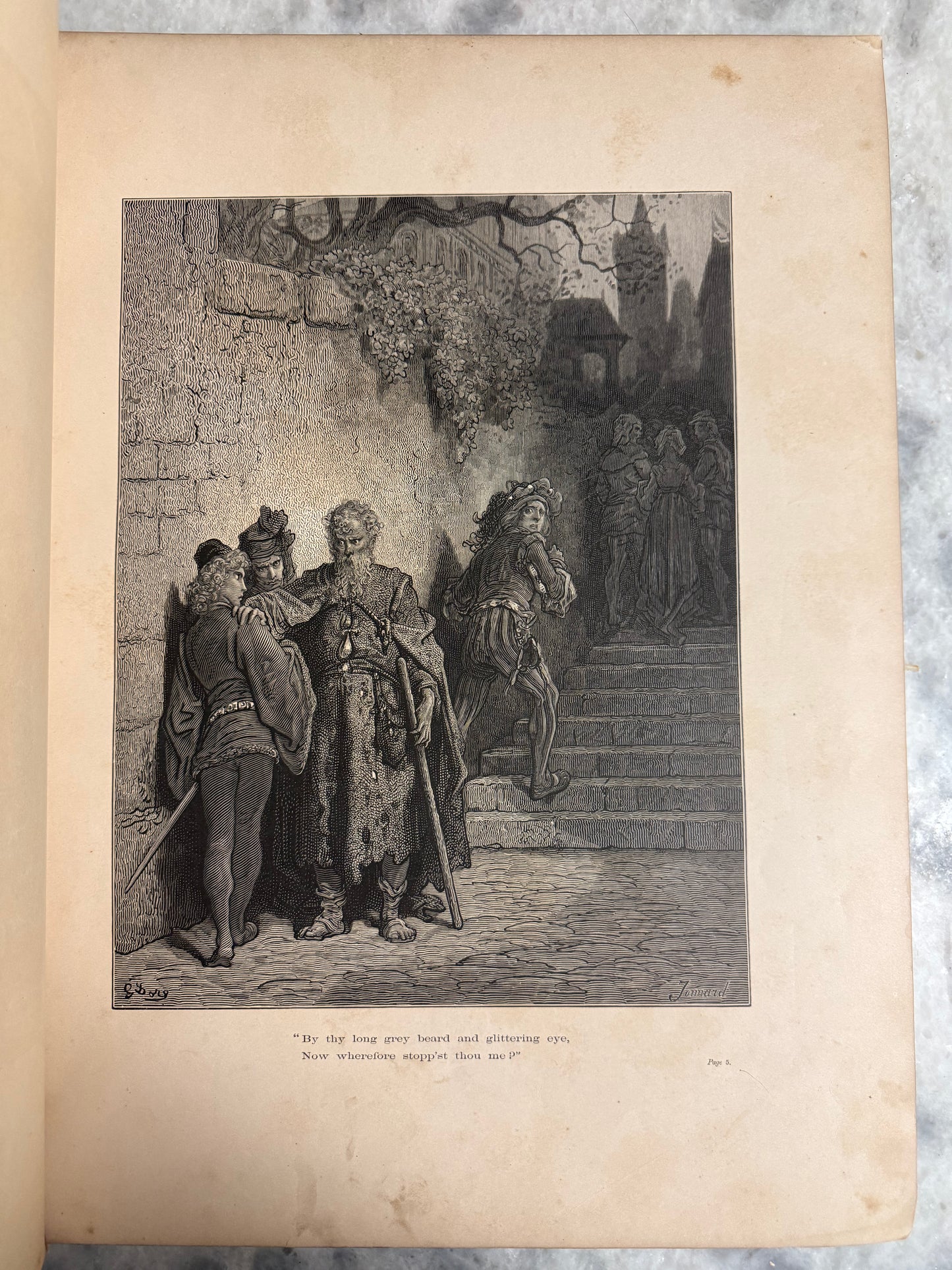 Rare Collectible-(1878) “The Rime of the Ancient Mariner” by Coleridge 38 Dores engravings