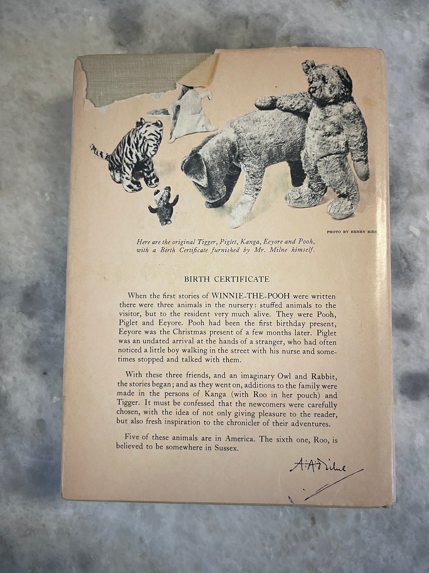 Rare Collectable 1956 Edition of The World of Pooh by A.A. Milne with color illustrations