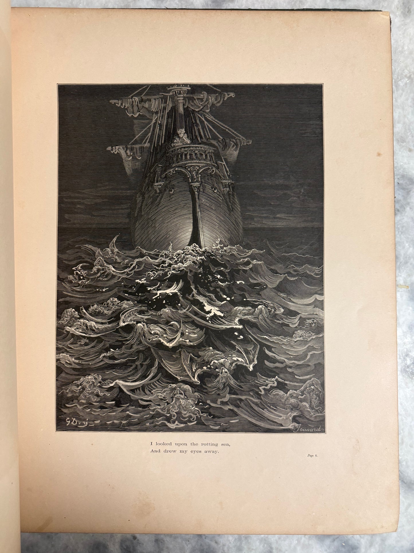 Rare Collectible-(1878) “The Rime of the Ancient Mariner” by Coleridge 38 Dores engravings