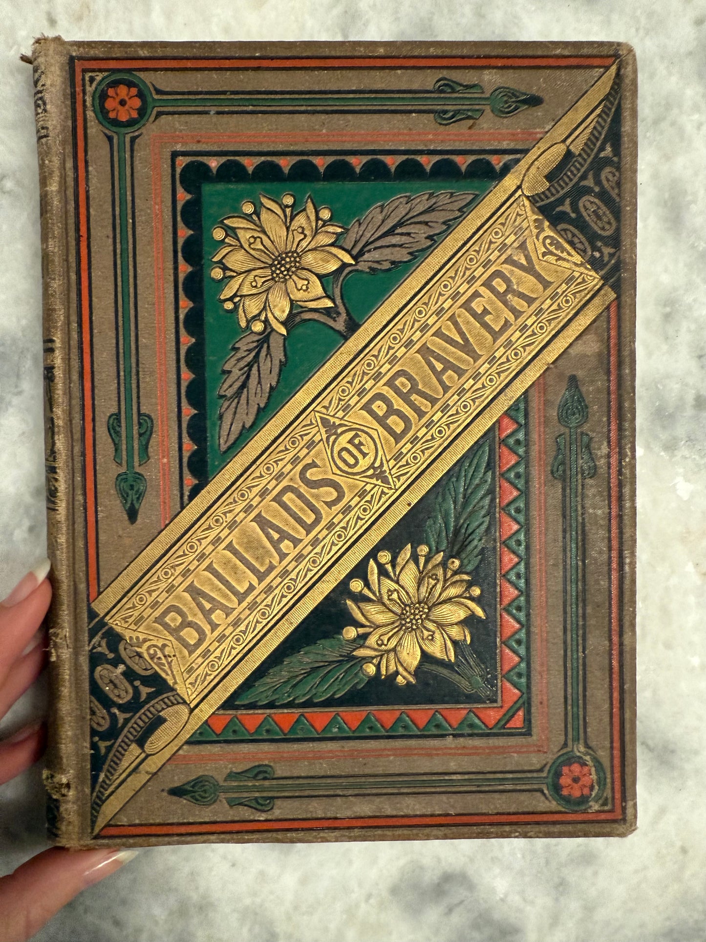 Collectible- “Ballads of Bravery” with 40 engravings (1877)