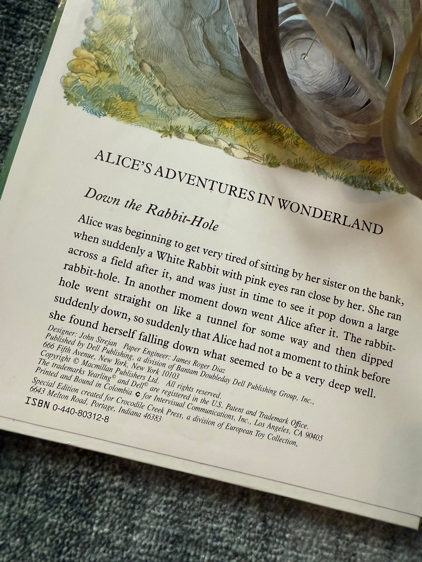 Collectible- “Alice’s Adventures in Wonderland” (1985) pop up book!
