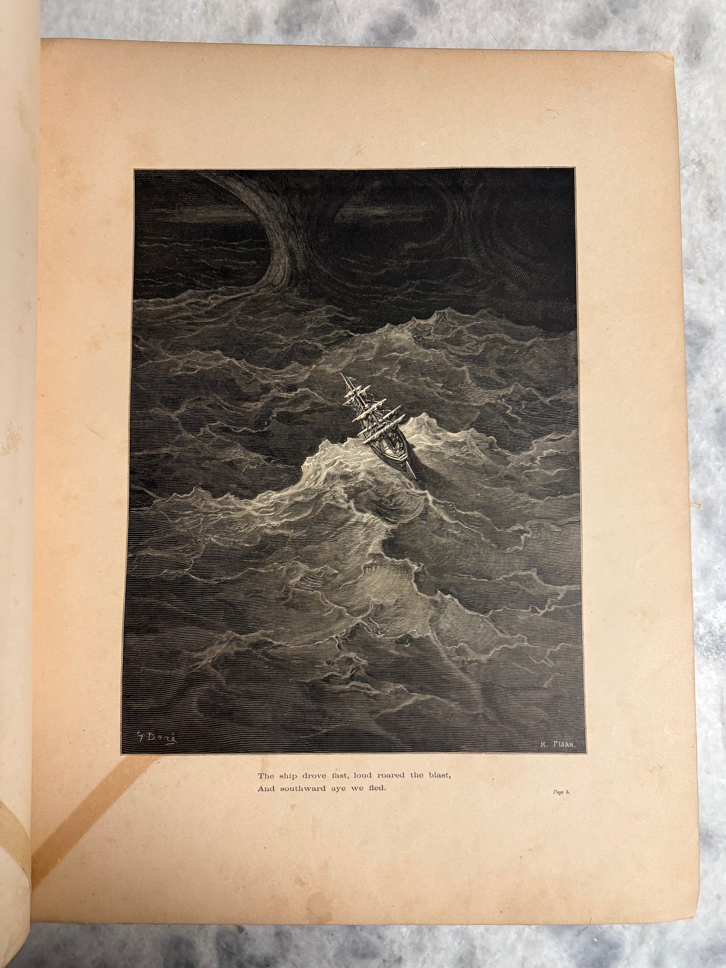 Rare Collectible-(1878) “The Rime of the Ancient Mariner” by Coleridge 38 Dores engravings