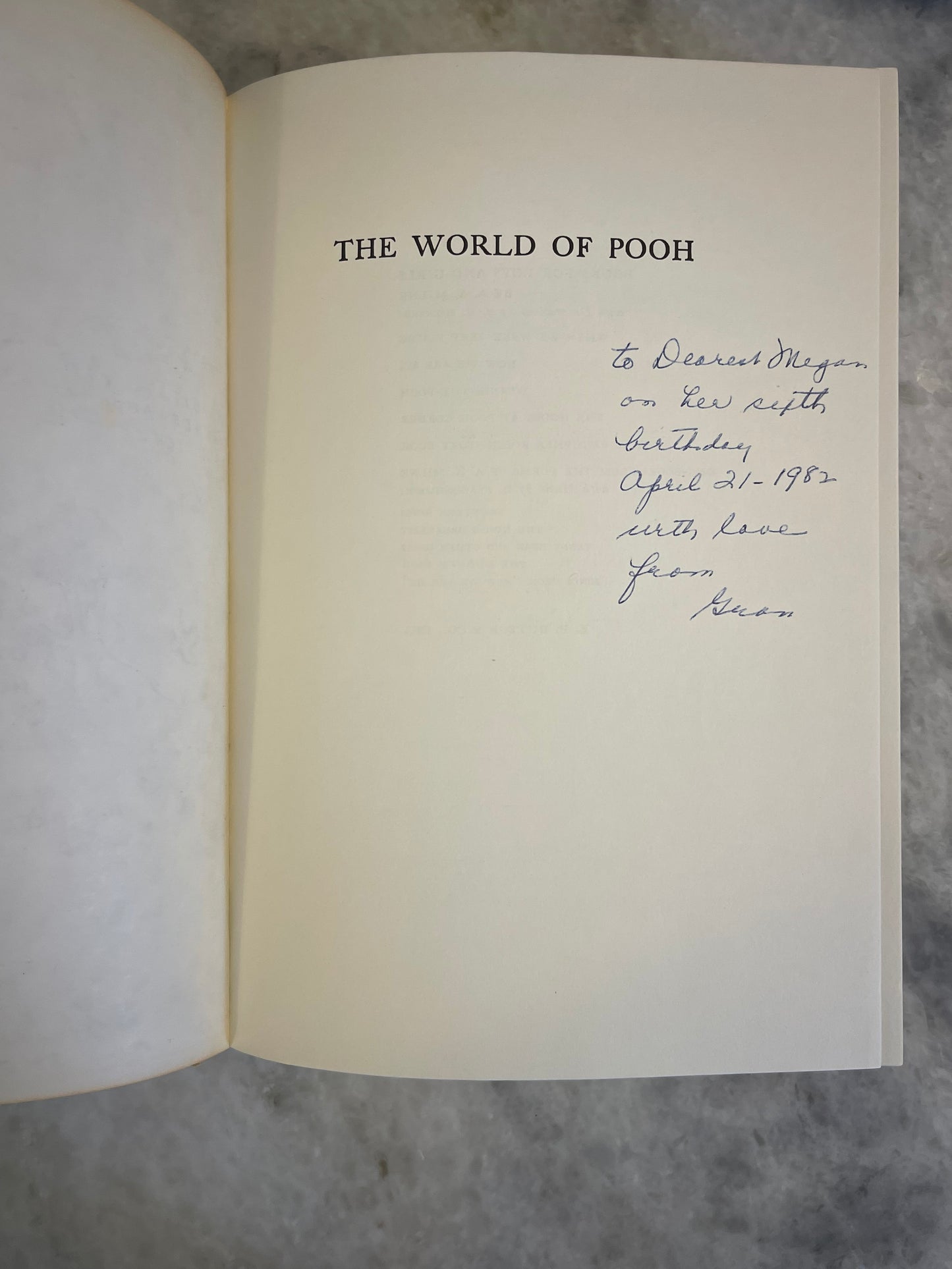 Rare Collectable 1956 Edition of The World of Pooh by A.A. Milne with color illustrations