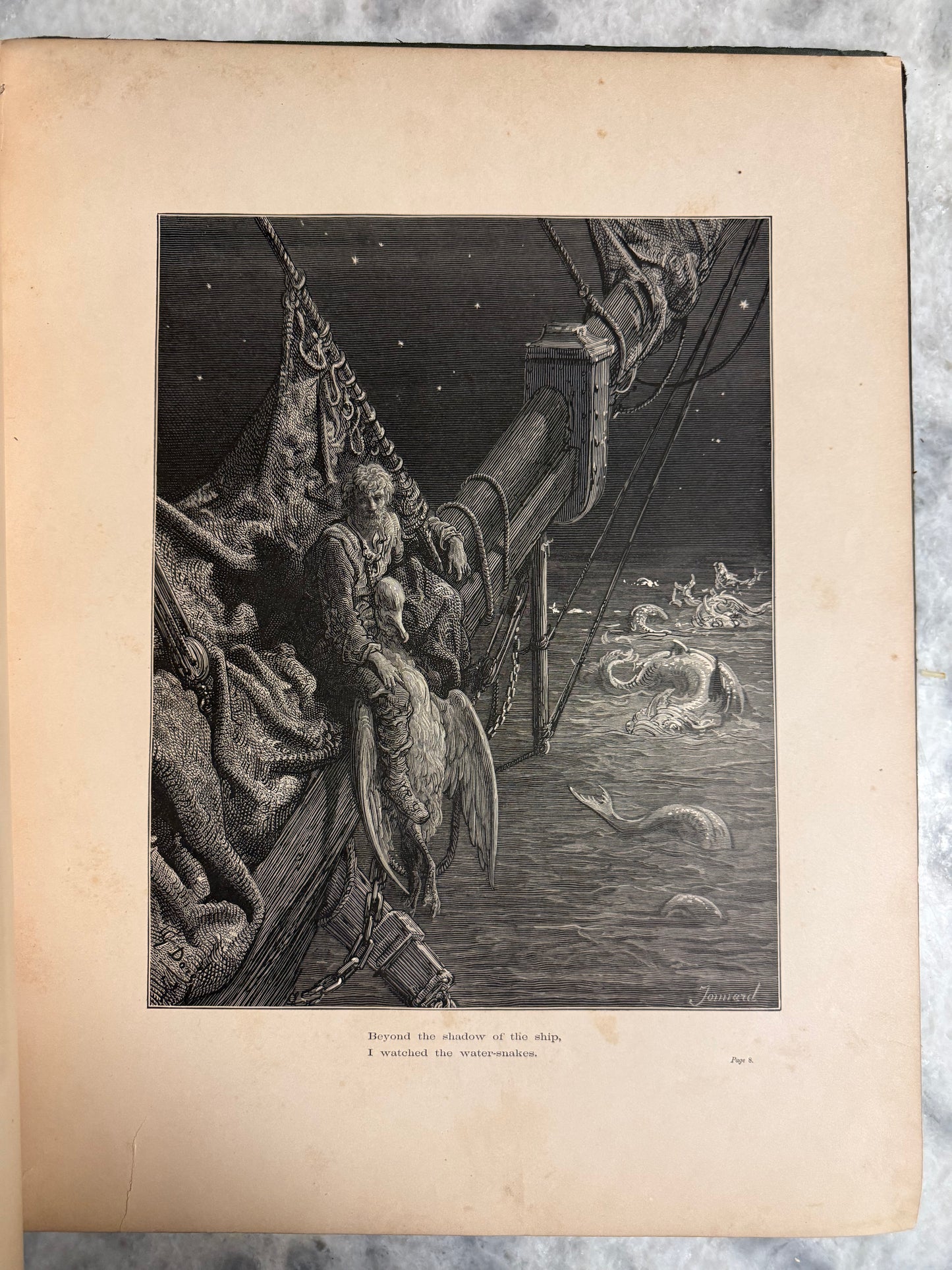Rare Collectible-(1878) “The Rime of the Ancient Mariner” by Coleridge 38 Dores engravings