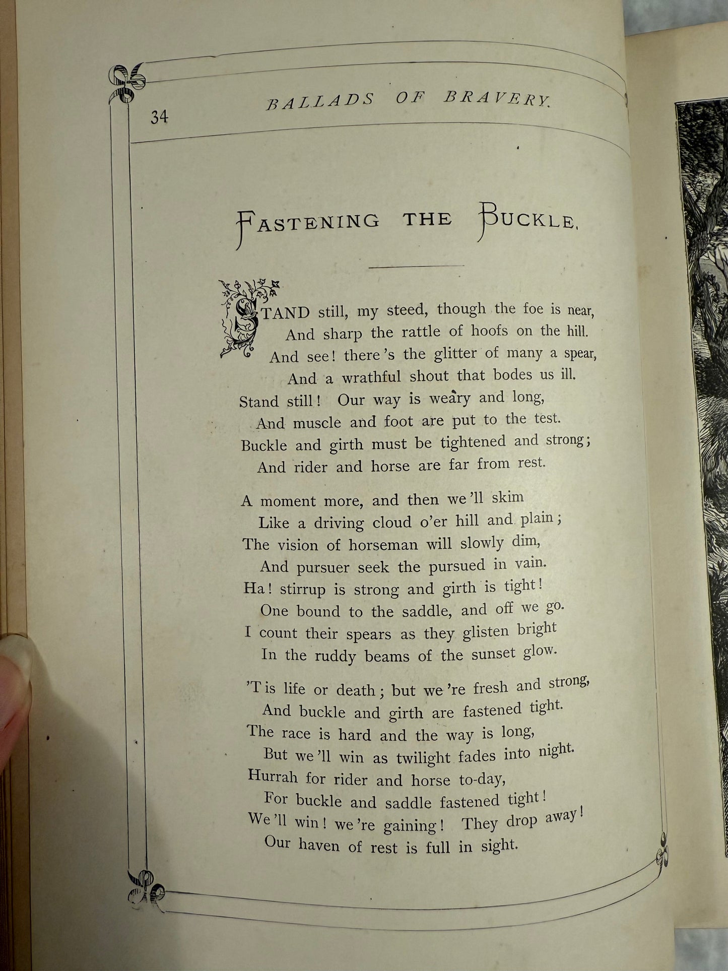 Collectible- “Ballads of Bravery” with 40 engravings (1877)