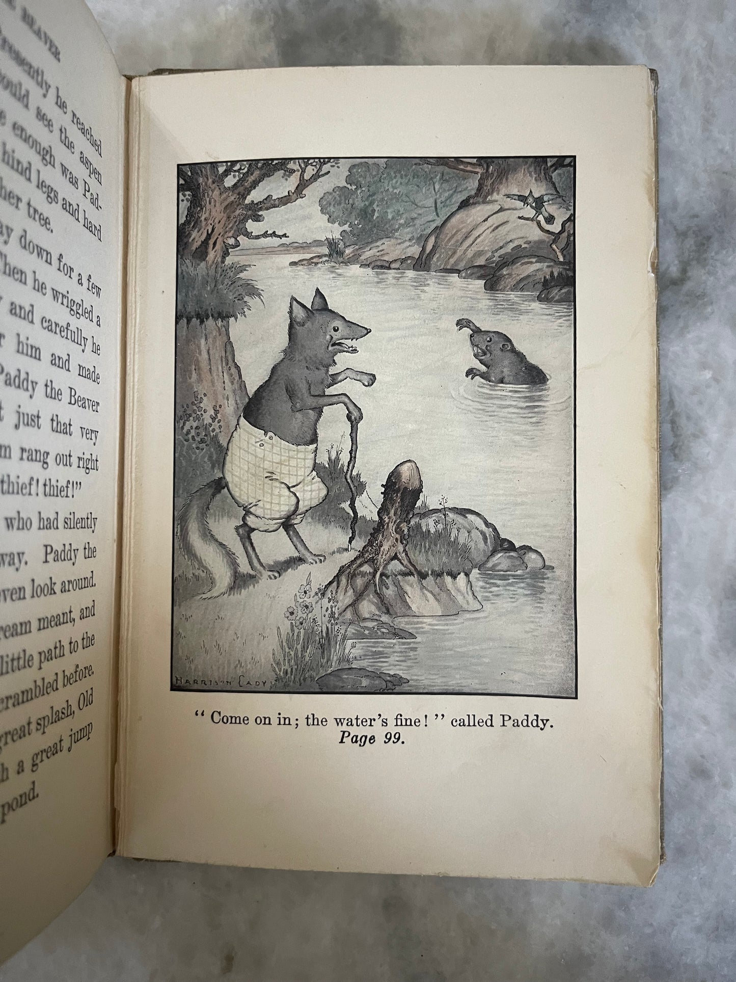 Collectible-1930 edition of Paddy The Beaver by Thornton W Burgess,  part of the “Bedtime Story-Books” Series