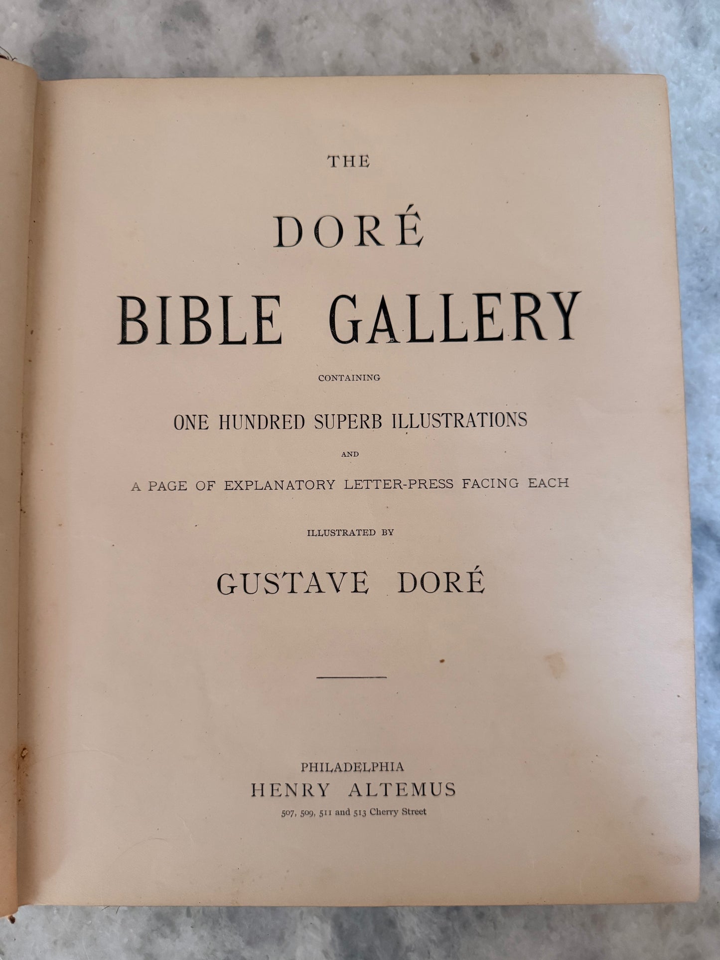 Antique collectible- Henry Altemus edition of "The Doré Bible Gallery", c 1890-1892.